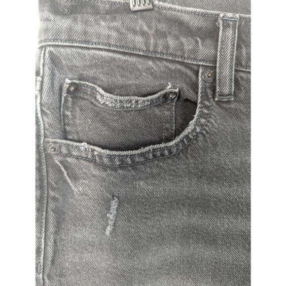 American Eagle Raw Hem Stretch Barrel Jean in Black - Picture 6 of 11